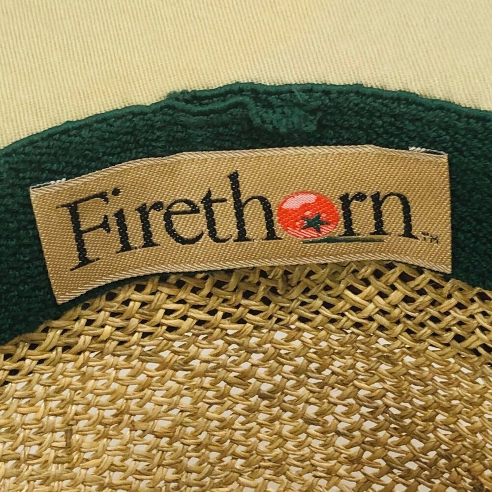 VTG Firethorn GRAND GENEVA Wide Brim Straw Hat L/XL Made In The USA Unisex - Picture 7 of 7
